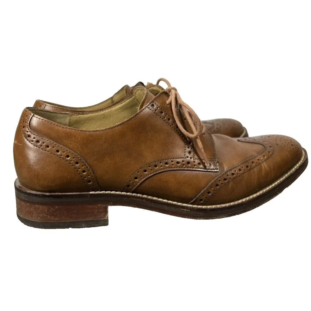 Cole Haan Grand Os Men's Shoes Size 8.5 M Brown Wingtip Oxford Madison Medallion